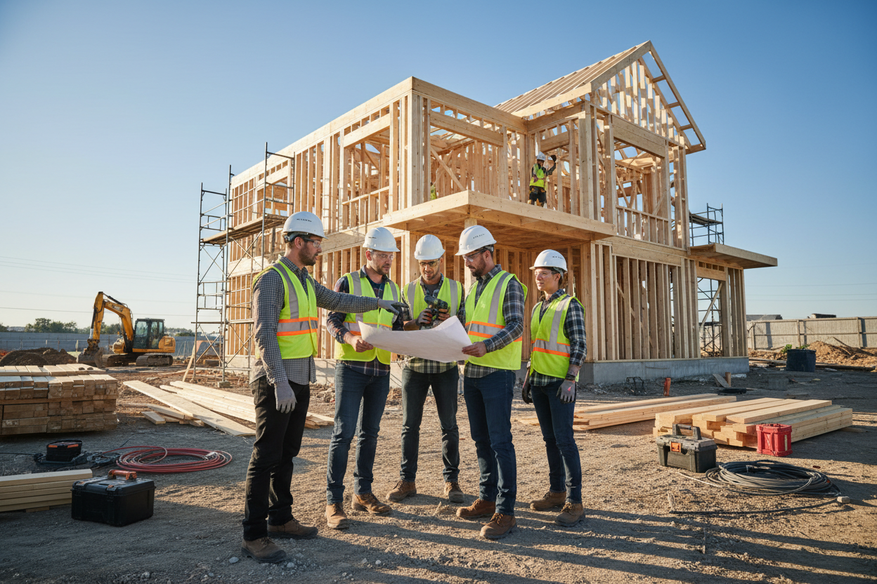 Construction Team at Work